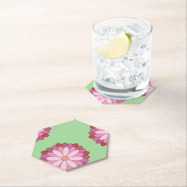 Posavasos De Papel Medallero asiático pastel rosado