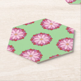 Posavasos De Papel Medallero asiático pastel rosado