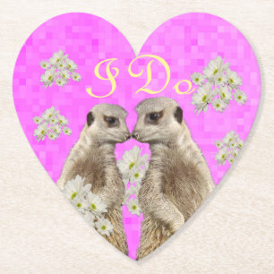Posavasos De Papel Meerkats I Do Wedding Day, Fiestas de papel
