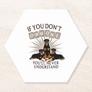 Posavasos De Papel Mejor Arte de Rottweiler para Hombres Mujeres Niño