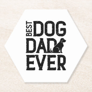 Posavasos De Papel Mejor diseño de camisetas de papá de perro (3)