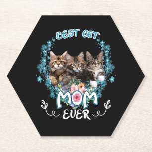 Posavasos De Papel Mejor Madre De Gato