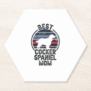 Posavasos De Papel Mejor Madre Perro - Cocker Español Vintage