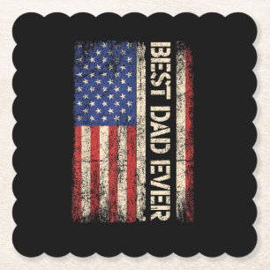 Posavasos De Papel Mejor Papá del Mundo Regalos de la Bandera America