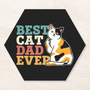 Posavasos De Papel Mejor Papá Gato