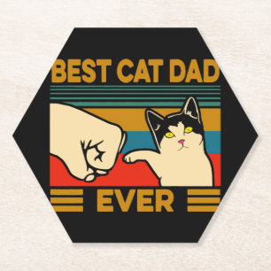 Posavasos De Papel Mejor Papá Gato