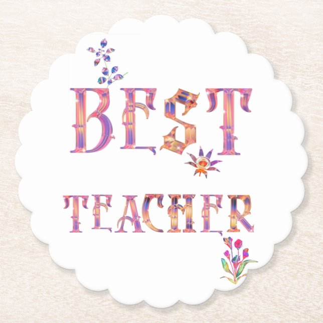 Posavasos De Papel Mejor profesor (Anverso)