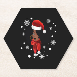 Posavasos De Papel Mel, Navidades de ropa de Papá Noel afroamericano