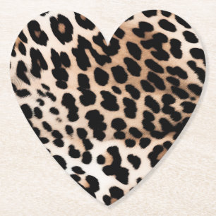 Posavasos De Papel Melocotón Crema Negra Leopardo Navidad