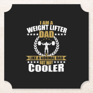 Posavasos De Papel Mens Great Weightlifter Dad Dad Gift Papa Gym T-Sh