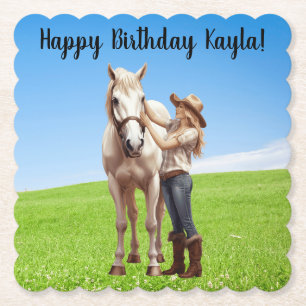 Posavasos De Papel Mensaje especial para la celebración del cumpleaño