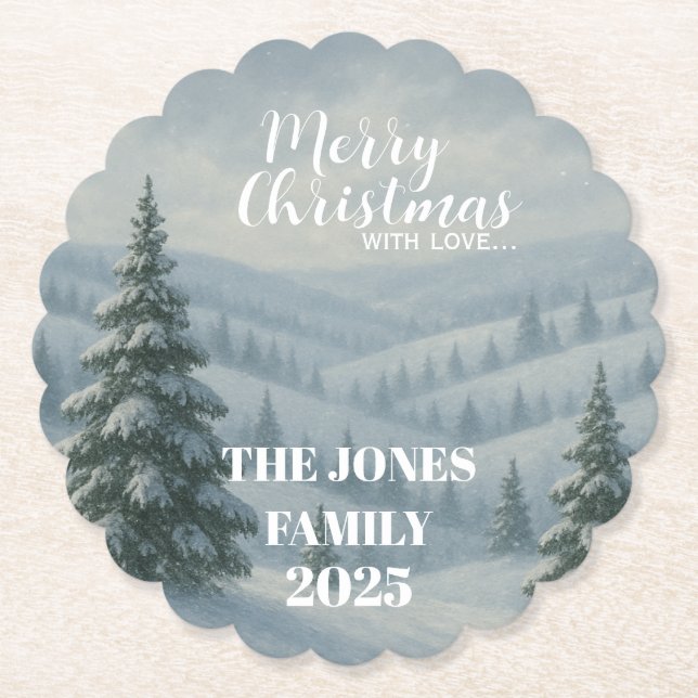 Posavasos De Papel Merry Christmas  (Anverso)