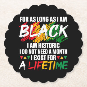 Posavasos De Papel Mes de la historia negra mientras sea negro