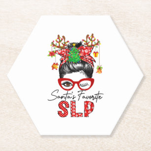 Posavasos De Papel Messy Bun Hair - árbol de Navidad - S.L. favorito