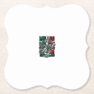 Posavasos De Papel México Fútbol Esqueleto Delantero Naciones Premium