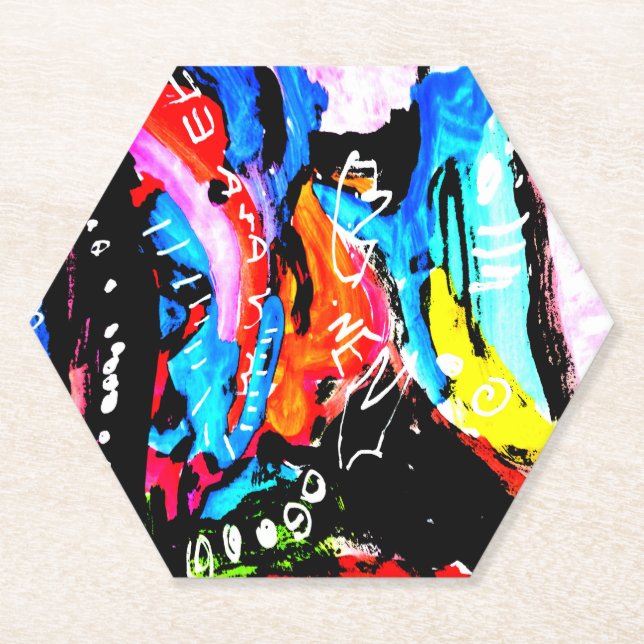 Posavasos De Papel Mezcla de arcoiris (Anverso)