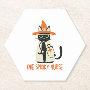 Posavasos De Papel Mezcla perfecta de Halloween - un espeluznante gat