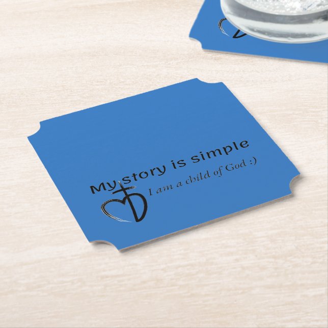 Posavasos De Papel Mi historia es simple (En perspectiva)