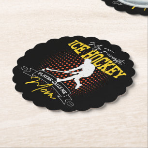 Posavasos De Papel Mi jugador favorito de hockey sobre hielo me llama