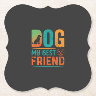 Posavasos De Papel Mi Mejor Amigo Perro Diseño Retro