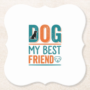Posavasos De Papel Mi perro mi mejor amigo Camiseta diseño vintage pa