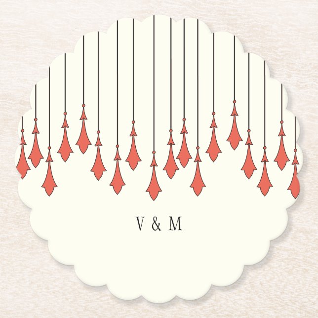 Posavasos De Papel Midnight Autumn Wedding (Anverso)