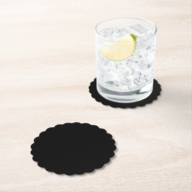 Posavasos De Papel Minimalist Black Cat Silhouette  (In situ)