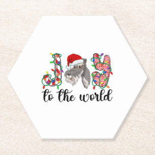 Posavasos De Papel Ministra Schnauzer Navidades Mini Schnauzer Xmas