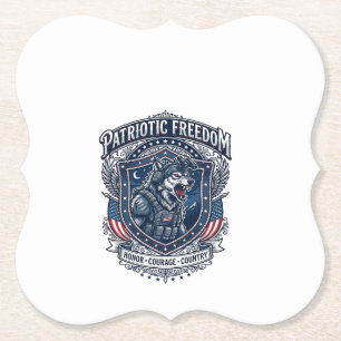 Posavasos De Papel Misión Nocturna Patriótica Lobo Patriota Militar I