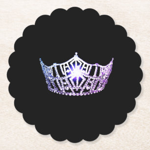 Posavasos De Papel Miss America Lavender Crown Sclpd Paper Coasters