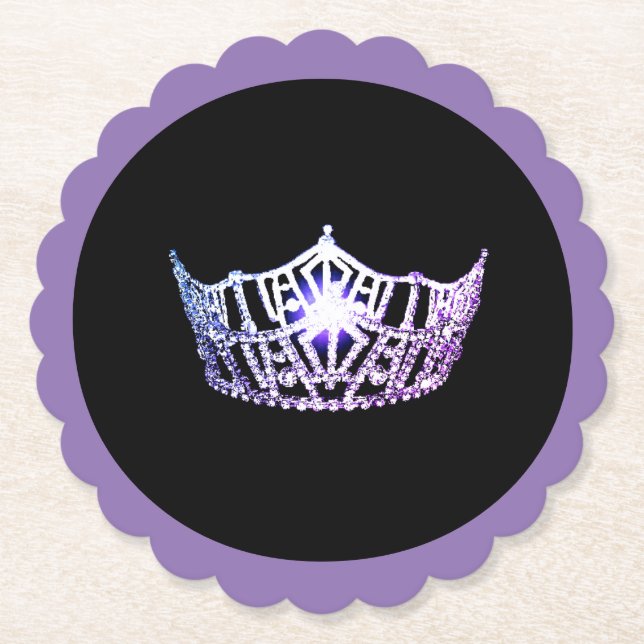 Posavasos De Papel Miss America Lavender Crown Sclpd Paper Coasters (Anverso)