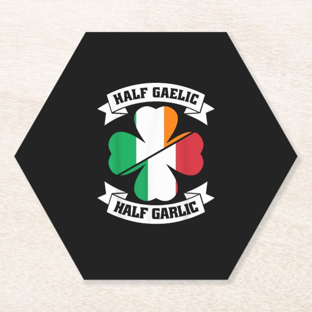 Posavasos De Papel Mitad gaélico italiano irlandés mitad gaélico Sain (Anverso)