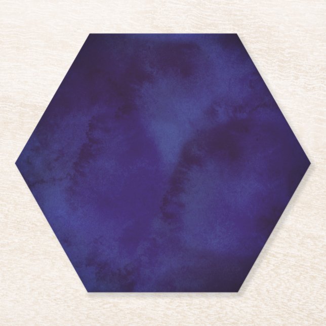 Posavasos De Papel Modern Navy Blue Minimalist Coaster | Elegant Dark (Anverso)