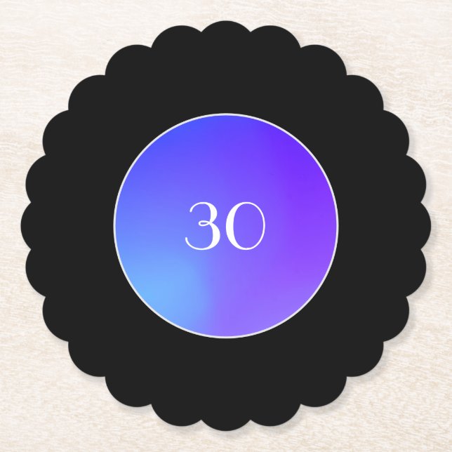 Posavasos De Papel Moderna escayola de papel morado (Anverso)