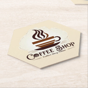 Posavasos De Papel Moderna tienda profesional Minimal Coffee Shop