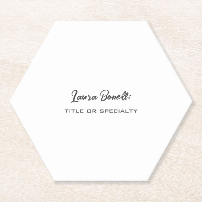 Posavasos De Papel Moderno profesional de la minoría (Anverso)