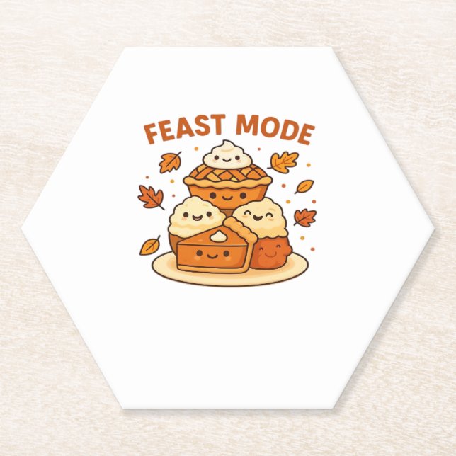 Posavasos De Papel Modo de fiesta - Comodidad de otoño - Comodidad de (Anverso)