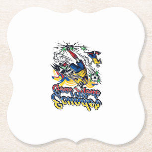 Posavasos De Papel Modo Gol Ecuador Esqueleto Delantero Naciones Diná