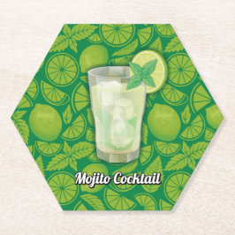 Posavasos De Papel Mojito Cocktail