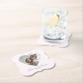 Posavasos De Papel Mommy Custom Name & Photo | Paper Coaster