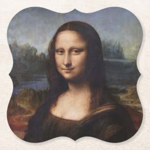Posavasos De Papel Mona Lisa y Leonardo da Vinci/vintage Italia