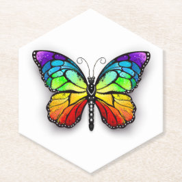 Posavasos De Papel Monarca de mariposa arcoiris