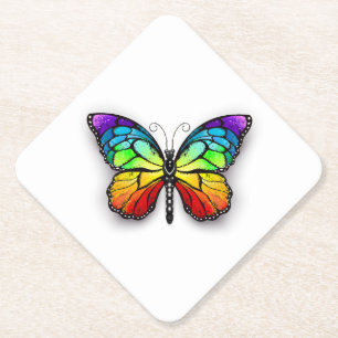 Posavasos De Papel Monarca de mariposa arcoiris