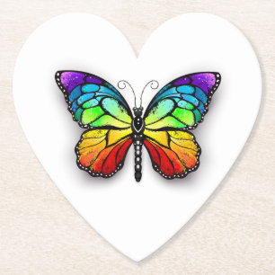 Posavasos De Papel Monarca de mariposa arcoiris
