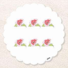 Posavasos De Papel Monasterio : Flores exóticas