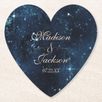 Monograma Boda de galaxia celeste de la estrella d