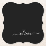 Posavasos De Papel Monograma elegante Minimalista blanco negro y mode<br><div class="desc">Presentamos nuestra Colección de Monogramas Modernos Minimalistas en Blanco y Negro: Adopte la simplicidad y la sofisticación con nuestros diseños minimalistas, curados para elevar su estilo sin esfuerzo. Esta colección, elaborada con gran interés para la estética moderna, presenta elegantes diseños en blanco y negro acentuados por monogramas personalizados. Desde papel...</div>