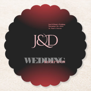 Posavasos De Papel Monogramo de papel Boda