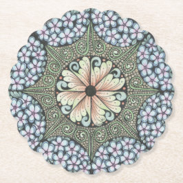 Posavasos De Papel Monstruo de arte de doodle Flower3.