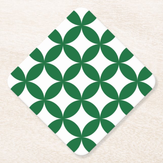 Posavasos De Papel Monstruo de Diamantes de Shippo Verde (Anverso)